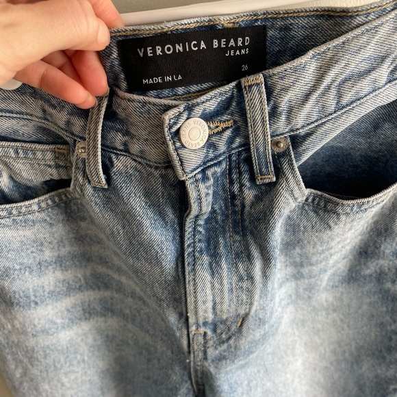 Veronica Beard Jeans Carly Kick Flare High Rise - Pebble Stone - Size 26 - Picture 6 of 15